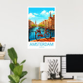 Amsterdam Reizen Nationaal Ski Poster ParkVintage (Thuiskantoor)