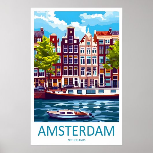 Amsterdam Reizen Vintage Ski Nationaal Poster Park (Voorkant)