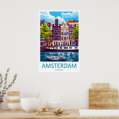 Amsterdam Reizen Vintage Ski Nationaal Poster Park (Keuken)