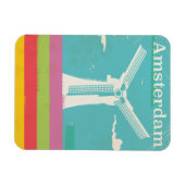 Amsterdam retro vintage poster magneet (Horizontaal)