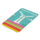 Amsterdam retro vintage reisposter magneet (Linkerzijde)
