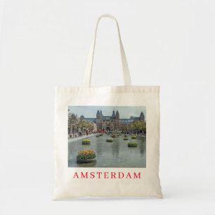 Amsterdam Rijksmuseum uitzicht canvas tas