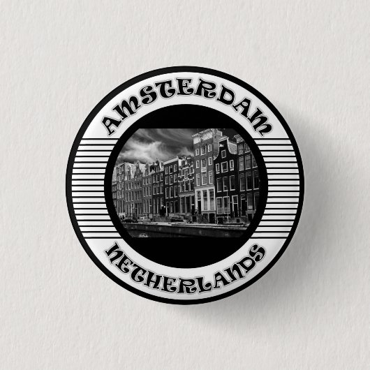amsterdam ronde button 3,2 cm (Voorkant)