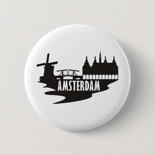 Amsterdam Ronde Button 5,7 Cm (Voorkant)