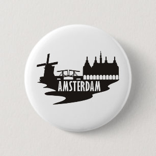 Amsterdam Ronde Button 5,7 Cm