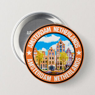 Amsterdam Ronde Button 7,6 Cm