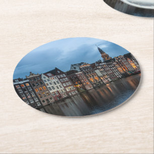 Amsterdam Ronde Kartonnen Onderzetter