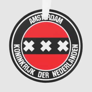Amsterdam Round Emblem Ornament