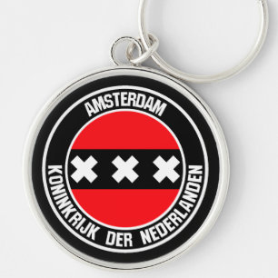 Amsterdam Round Emblem Sleutelhanger