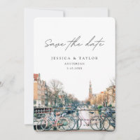 Amsterdam Save the Date Trouw Uitnodiging