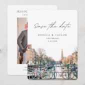 Amsterdam Save the Date Trouwkaart Kaart (Voorkant / Achterkant)