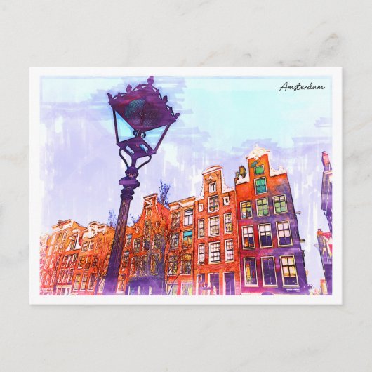 Amsterdam Sidewalk Briefkaart (Voorkant)