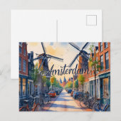 Amsterdam Silhouet Briefkaart (Voorkant / Achterkant)