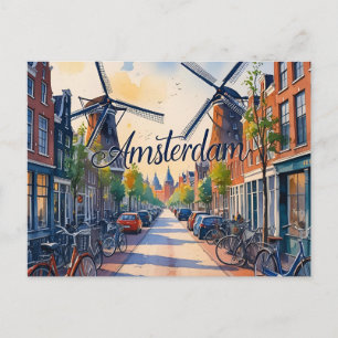 Amsterdam Silhouet Briefkaart