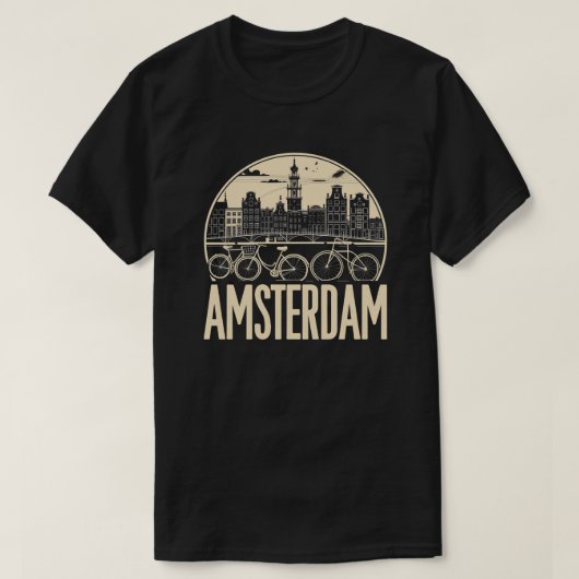 Amsterdam Silhouet T-shirt (Design voorkant)