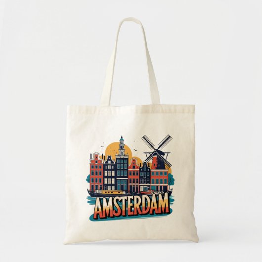Amsterdam Silhouet Tote Bag (Voorkant)
