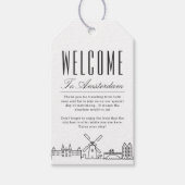 Amsterdam Silhouet | Welkom Boodschap Cadeaulabel (Voorkant)