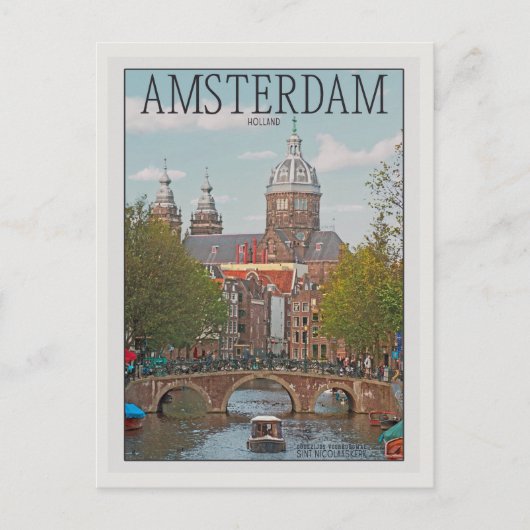 Amsterdam - Sint Nicolaaskerk Briefkaart (Voorkant)