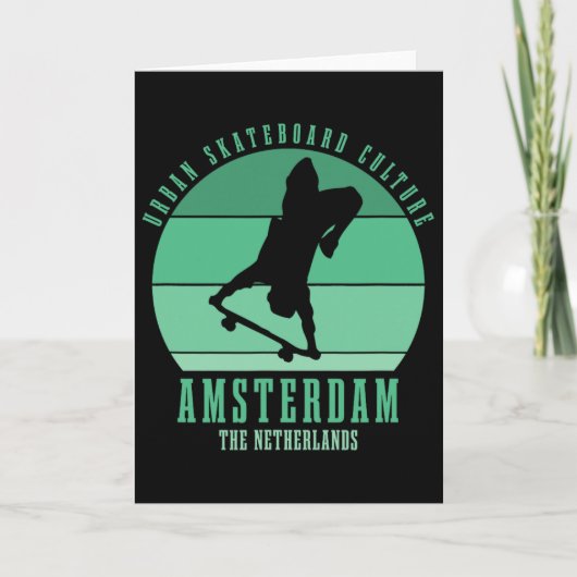 Amsterdam Skateboarder Urn Skateboarden 5 Kaart (Voorkant)