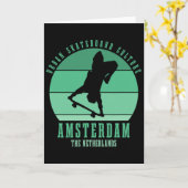 Amsterdam Skateboarder Urn Skateboarden 5 Kaart (Gele Bloem)