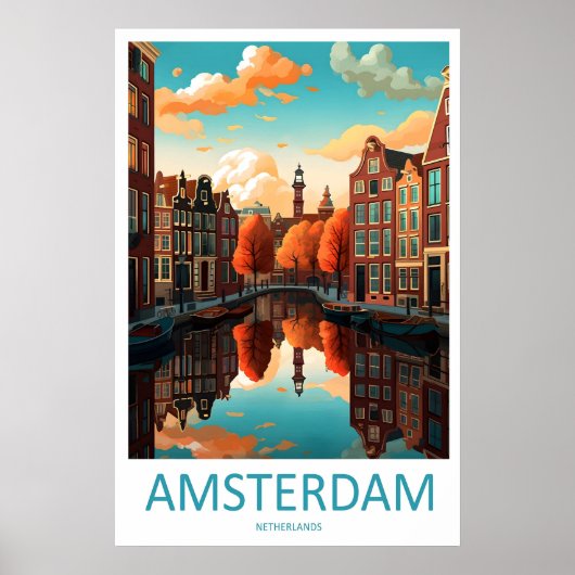 Amsterdam Ski PosterVintage Reis Park Nationaal Poster (Voorkant)
