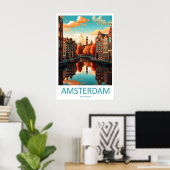 Amsterdam Ski PosterVintage Reis Park Nationaal Poster (Thuiskantoor)