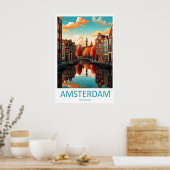 Amsterdam Ski PosterVintage Reis Park Nationaal Poster (Keuken)