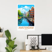 Amsterdam Ski Reisposter Park NationaalVintage Poster (Thuiskantoor)