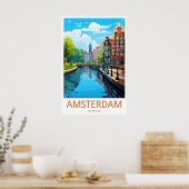 Amsterdam Ski Reisposter Park NationaalVintage Poster (Keuken)