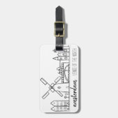 Amsterdam Skyline Bagagelabel (Voorkant verticaal)