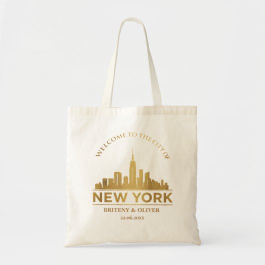 Amsterdam skyline bestemming wieden tote bag (Voorkant)