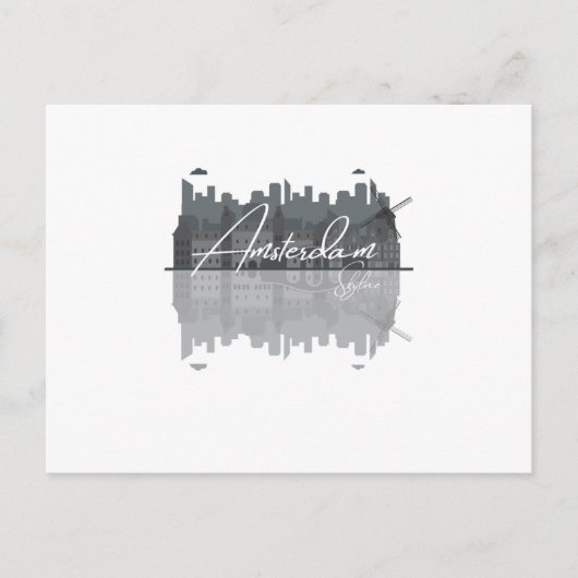 Amsterdam Skyline Briefkaart (Voorkant)