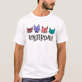 Amsterdam Skyline Cat T-shirt (Voorkant)