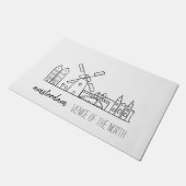 Amsterdam Skyline Deurmat (Schuin)