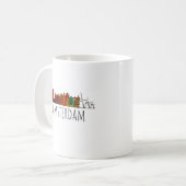 Amsterdam Skyline Holland Love Travel Destination Koffiemok (Voorkant links)