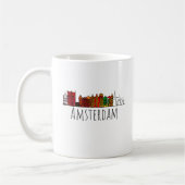 Amsterdam Skyline Holland Love Travel Destination Koffiemok (Links)