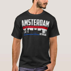 Amsterdam Skyline Holland Tourist Vacation Gift T-shirt