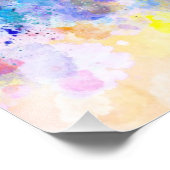 Amsterdam skyline in watercolor background foto afdruk (Hoek)