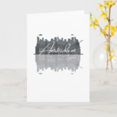 Amsterdam Skyline Kaart (Gele Bloem)