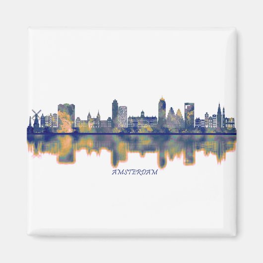 Amsterdam Skyline Magneet (Voorkant)