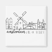 Amsterdam Skyline Magneet (Voorkant)