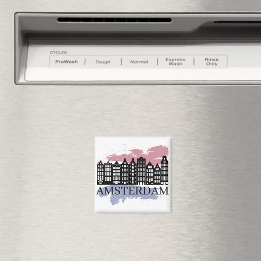 Amsterdam skyline-ontwerp 3 magneet (Insitu (Vaatwasser))