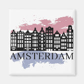 Amsterdam skyline-ontwerp 3 magneet (Voorkant)