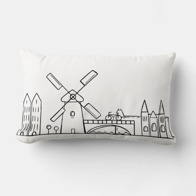 Amsterdam Skyline Pillow Kussen (Voorkant)