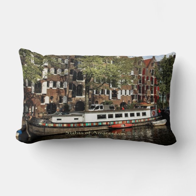 Amsterdam Souvenir - Memories over de kanaalbarriè Kussen (Voorkant)