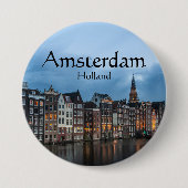 Amsterdam Souvenir Ronde Button 7,6 Cm (Voorkant)