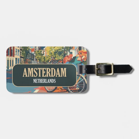 Amsterdam Stad Decal Bagagelabel (Voorkant horizontaal)