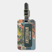 Amsterdam Stad Decal Bagagelabel (Voorkant verticaal)