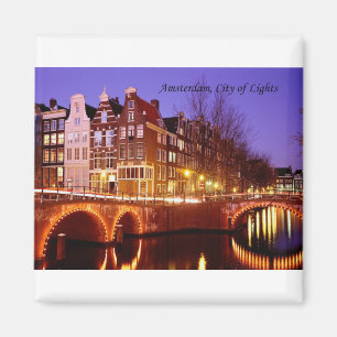 Amsterdam, stad Lights (door St.K.) Magneet