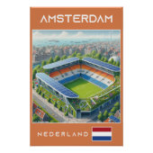 Amsterdam Stadium - Netherlands Ecological Design Perfect Poster (Voorkant)
